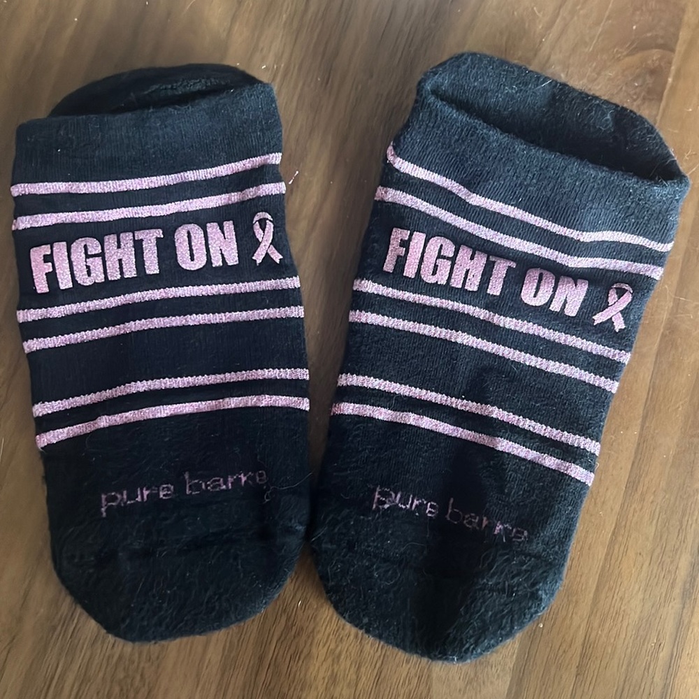 Pure Barre Breast Cancer Awareness Sticky Socks